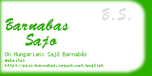 barnabas sajo business card