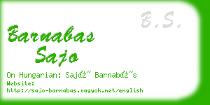 barnabas sajo business card